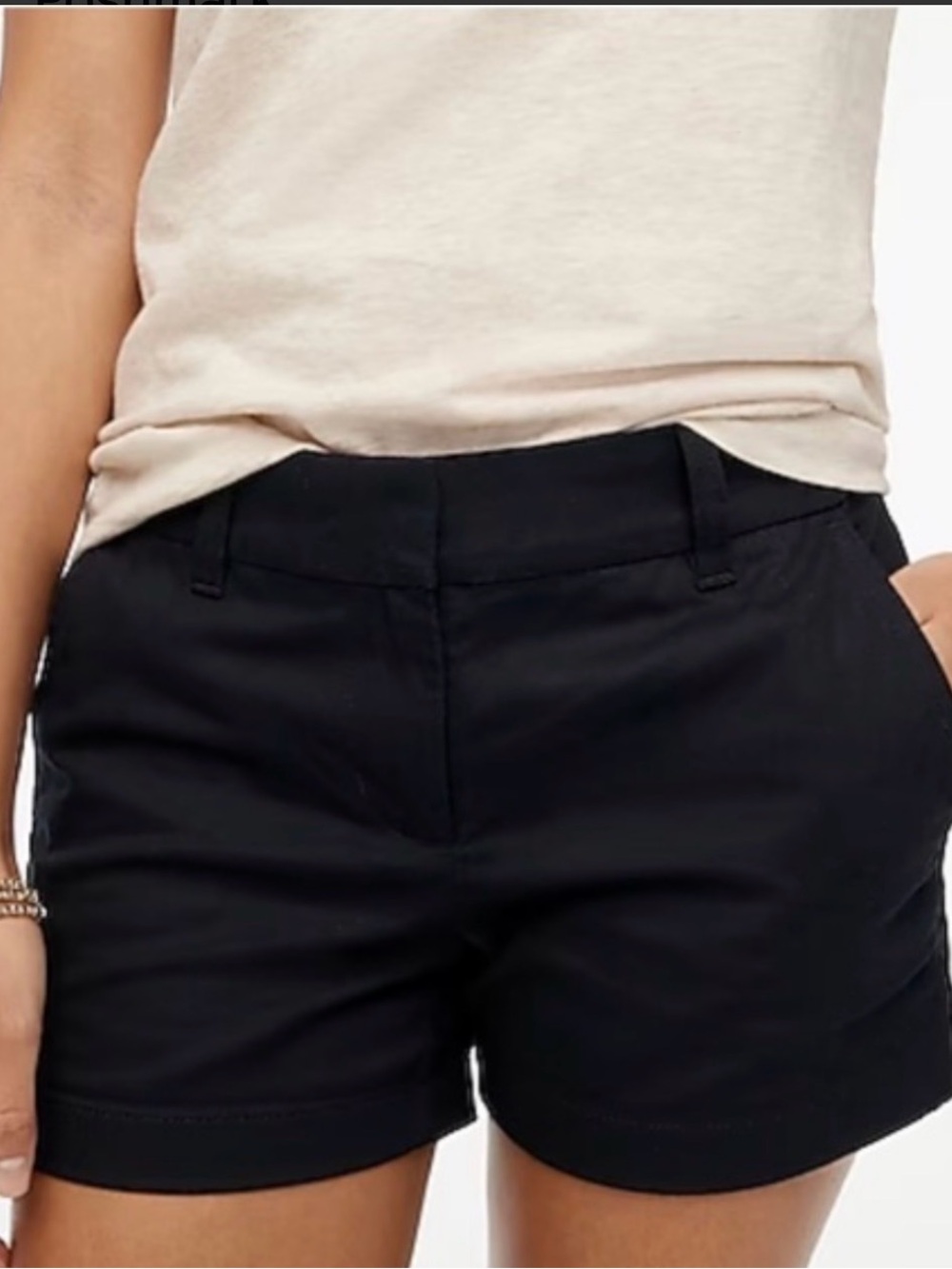 J.Crew Chino Broken-In Black Cotton Shorts Size 4